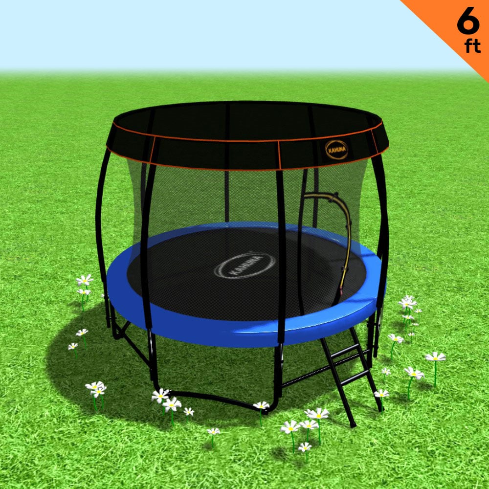 Kahuna Trampoline 6ft with Roof - Blue 1