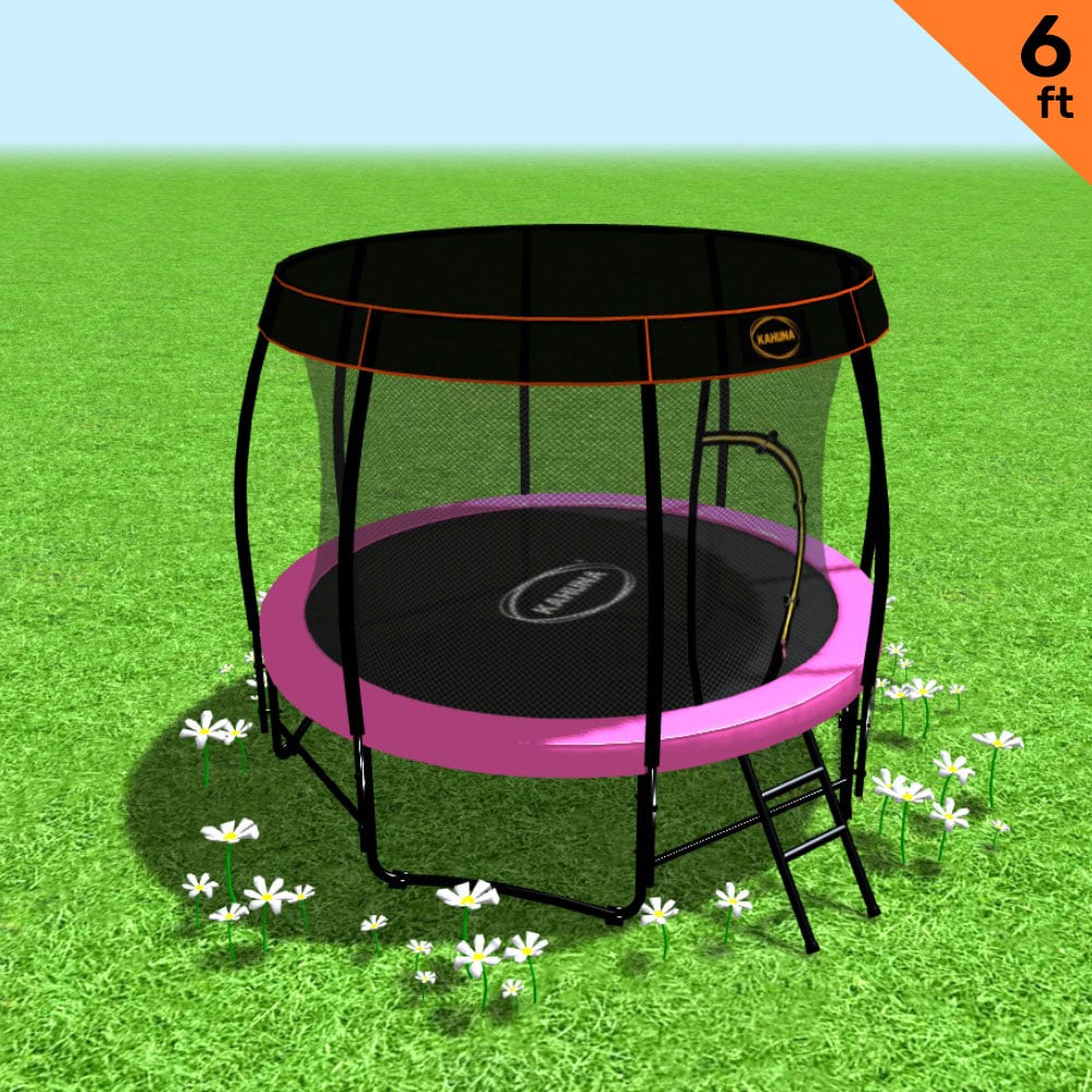 Kahuna Trampoline 6ft with Roof - Pink 1