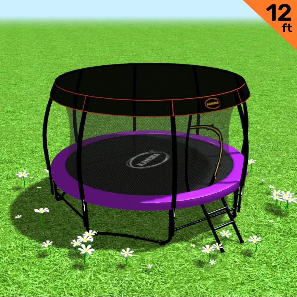 Kahuna Trampoline 12 Ft With RoofPurple Dr Techlove