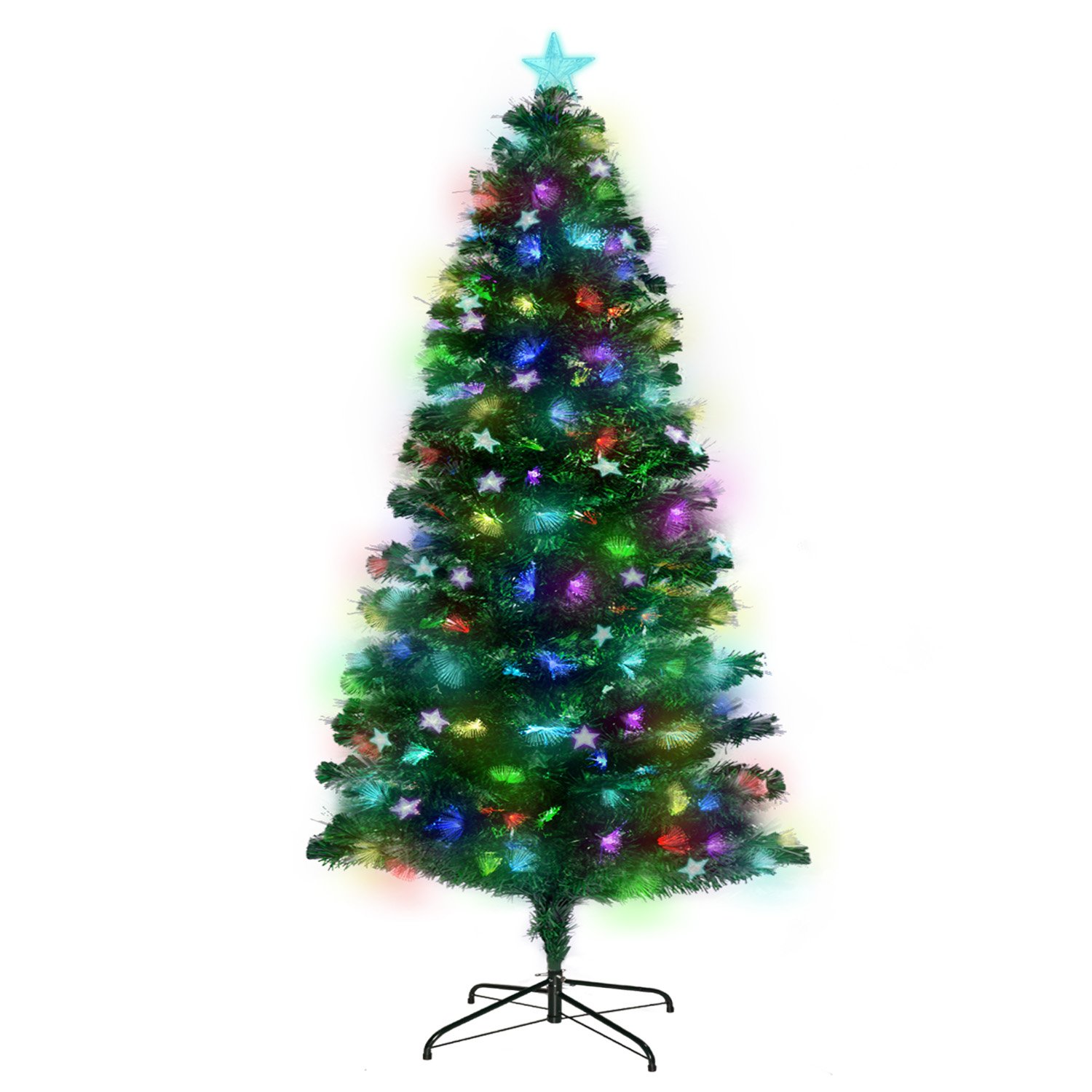 Christabelle 1.5m Enchanted Pre Lit Fibre Optic Christmas Tree Stars 1 Christabelle 1.5m Enchanted Pre Lit Fibre Optic Christmas Tree Stars