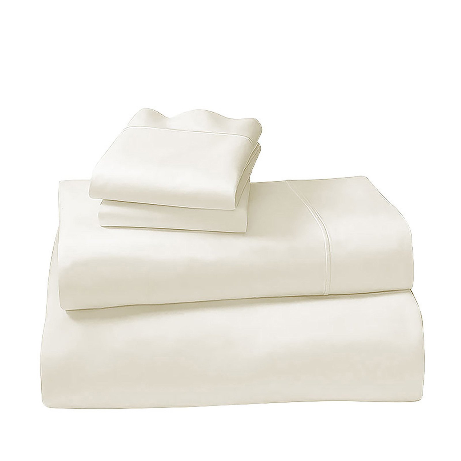 Cotton microfibre 1000TC 4pc Queen sheet set - Ivory 1 Cotton microfibre 1000TC 4pc Queen sheet set - Ivory