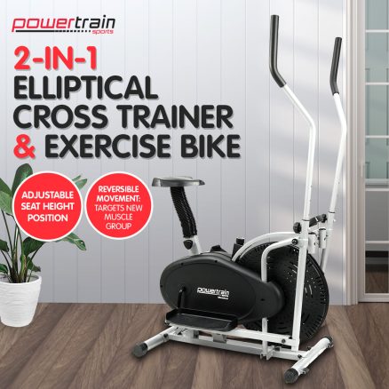 Powertrain 2-in-1 Elliptical Cross Trainer and Exercise Bike 1