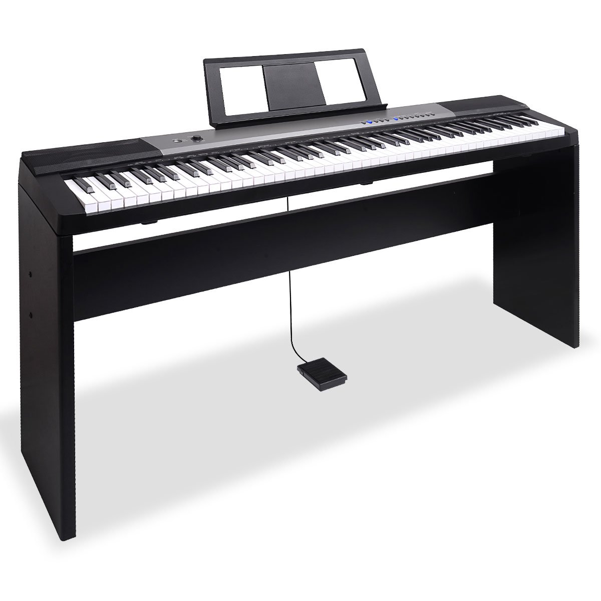 Karrera 88 Keys Electronic Keyboard Piano with Stand Black 2