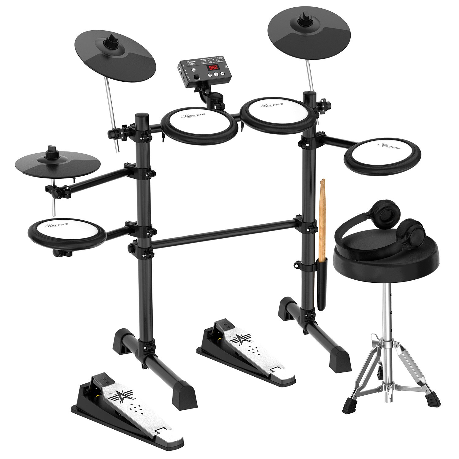 Karrera TDX-16 Electronic Drum Kit with Pedals 2