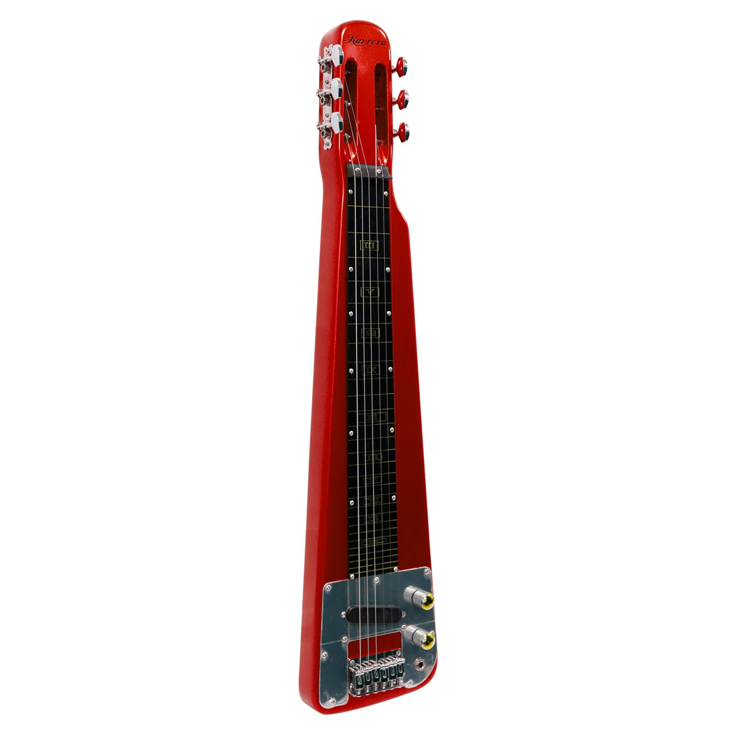 Karrera 6-String Steel Lap Guitar - Metallic Red 2