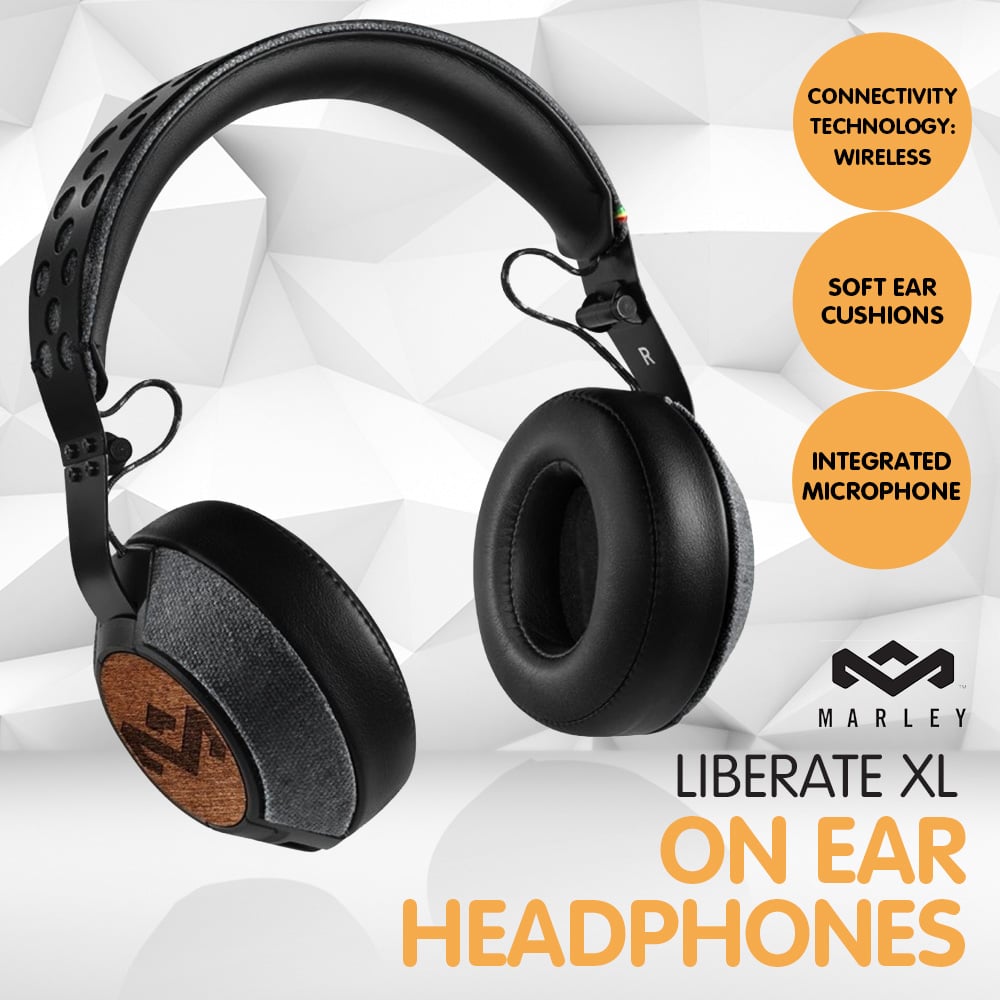 House of Marley Liberate XL On Ear Headphones- Midnight 2