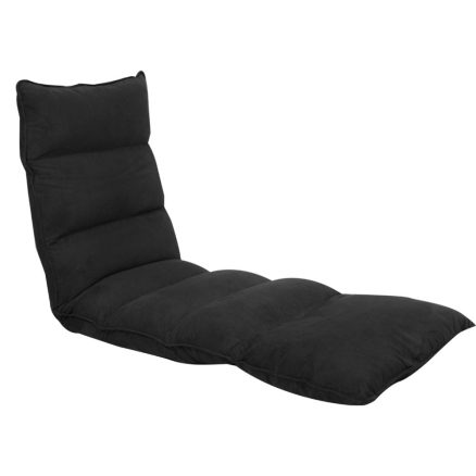Adjustable Cushioned Floor Gaming Lounge Chair 174 x 56 x 15cm - Black 1