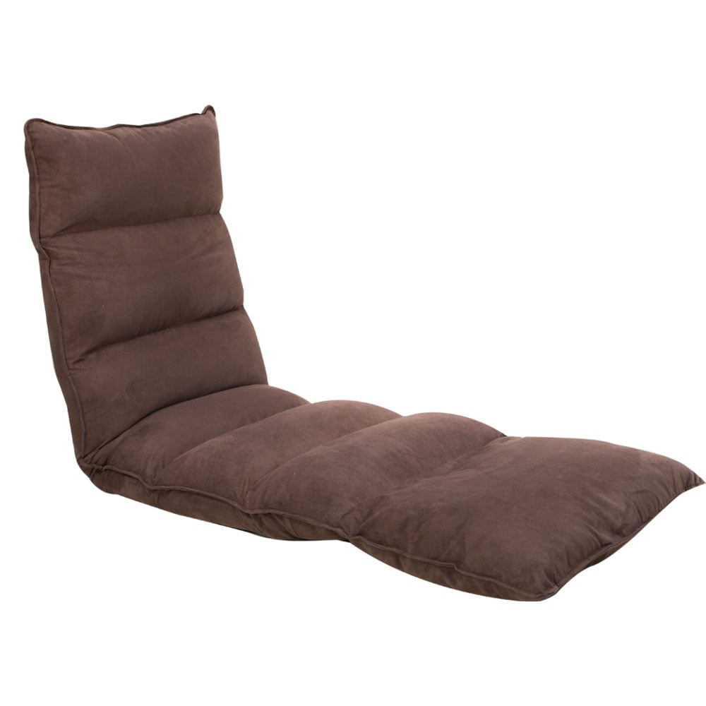 Adjustable Cushioned Floor Lounge Chair 174 x 56 x 15cm - Brown 1