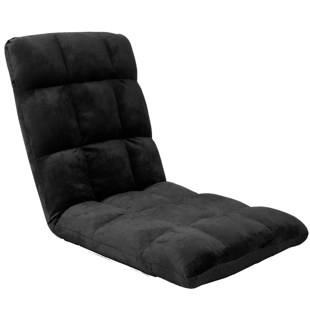 Adjustable Cushioned Floor Gaming Lounge Chair 99 x 41 x 12cm - Black 1