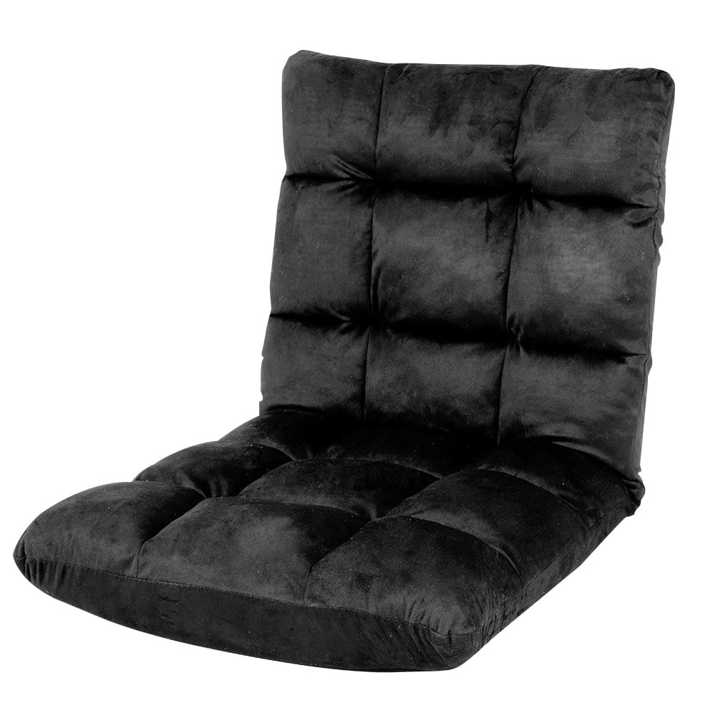Adjustable Cushioned Floor Gaming Lounge Chair 100 x 50 x 12cm - Black 1