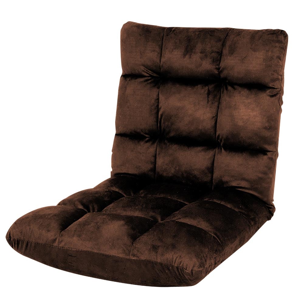 Adjustable Cushioned Floor Gaming Lounge Chair 100 x 50 x 12cm - Brown 2