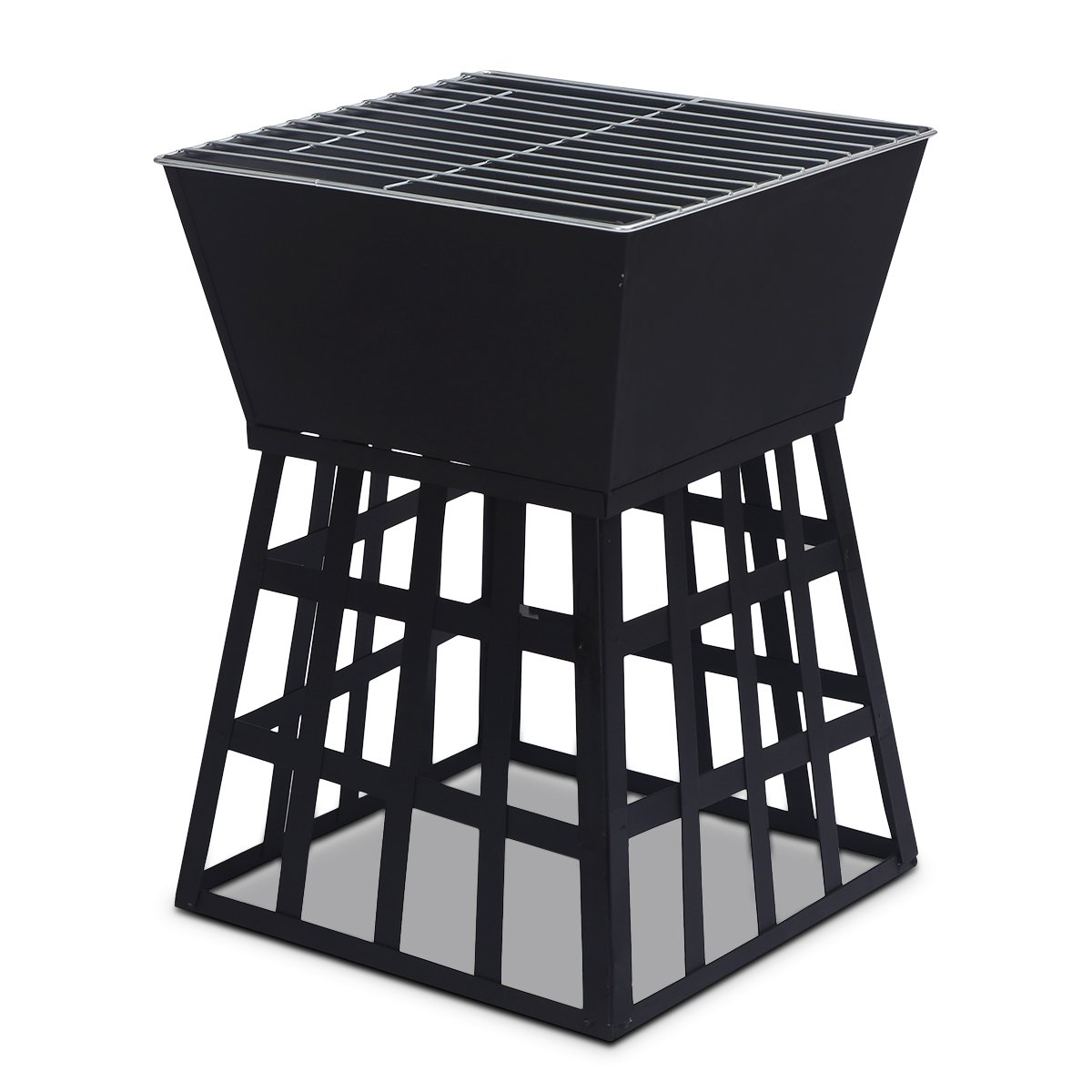 Wallaroo Outdoor Fire Pit for BBQ, Grilling, Cooking, Camping- Portable Brazier with Reversible 2