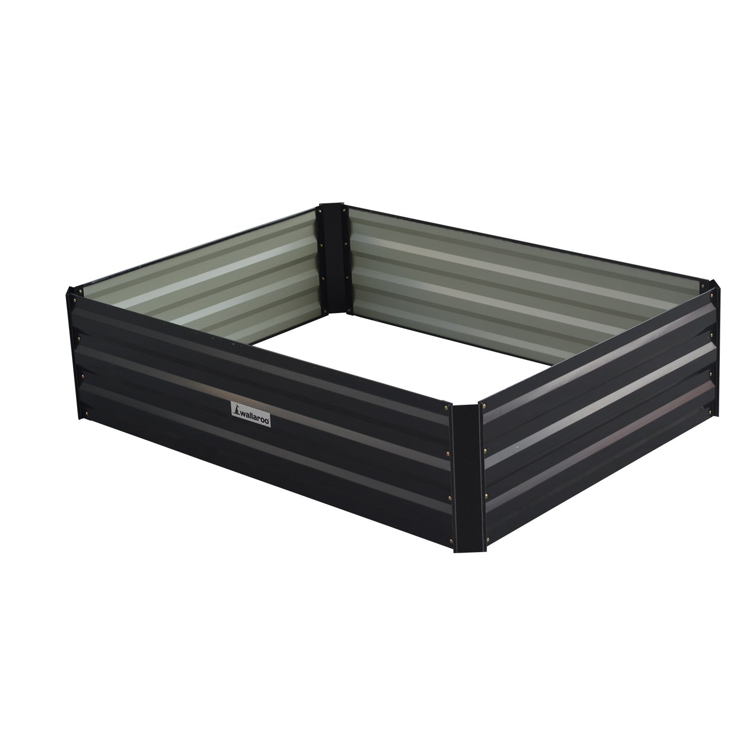 Wallaroo Garden Bed 120 x 90 x 30cm Galvanized Steel - Black 1