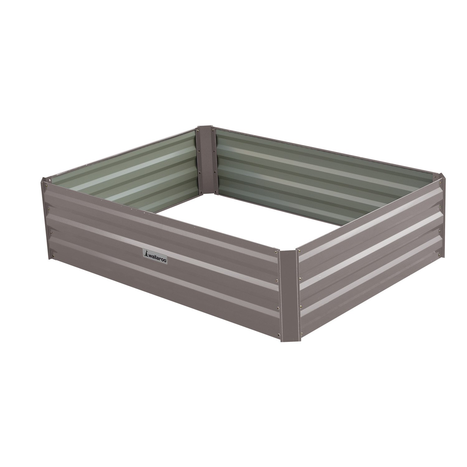 Wallaroo Garden Bed 120 x 90 x 30cm Galvanized Steel - Grey 1