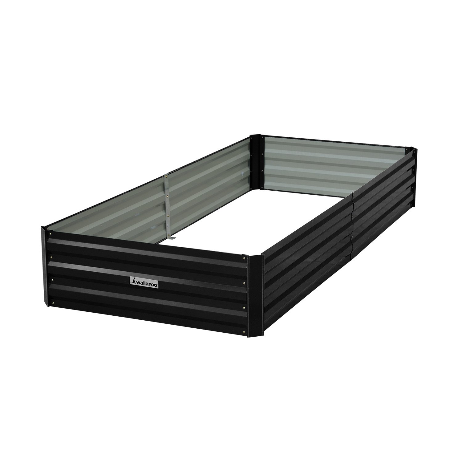 Wallaroo Garden Bed 210 x 90 x 30cm Galvanized Steel - Black 2