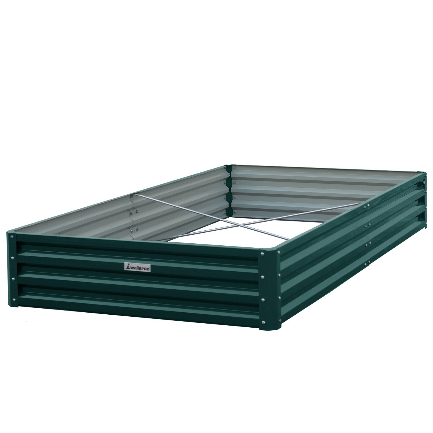 Wallaroo Garden Bed 240 x 120 x 30cm Galvanized Steel - Green 2