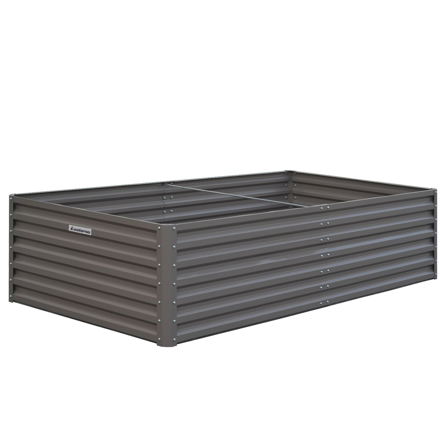 Wallaroo Garden Bed 240 x 120 x 57cm Galvanized Steel - Grey 1