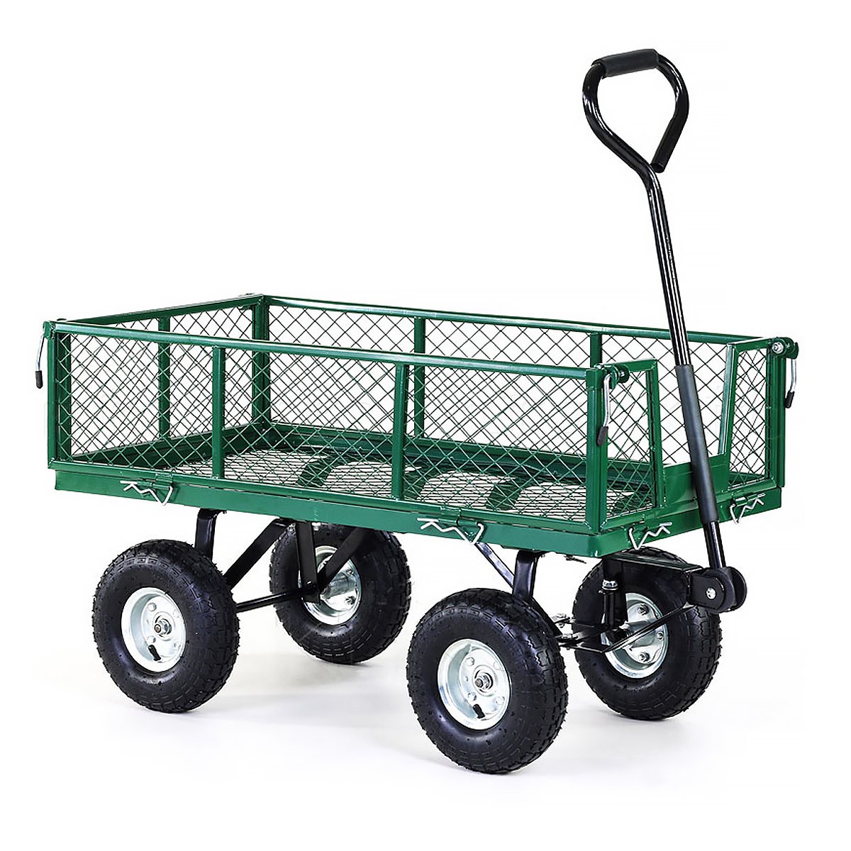 Garden Cart with Mesh Liner Lawn Folding Trolley 2