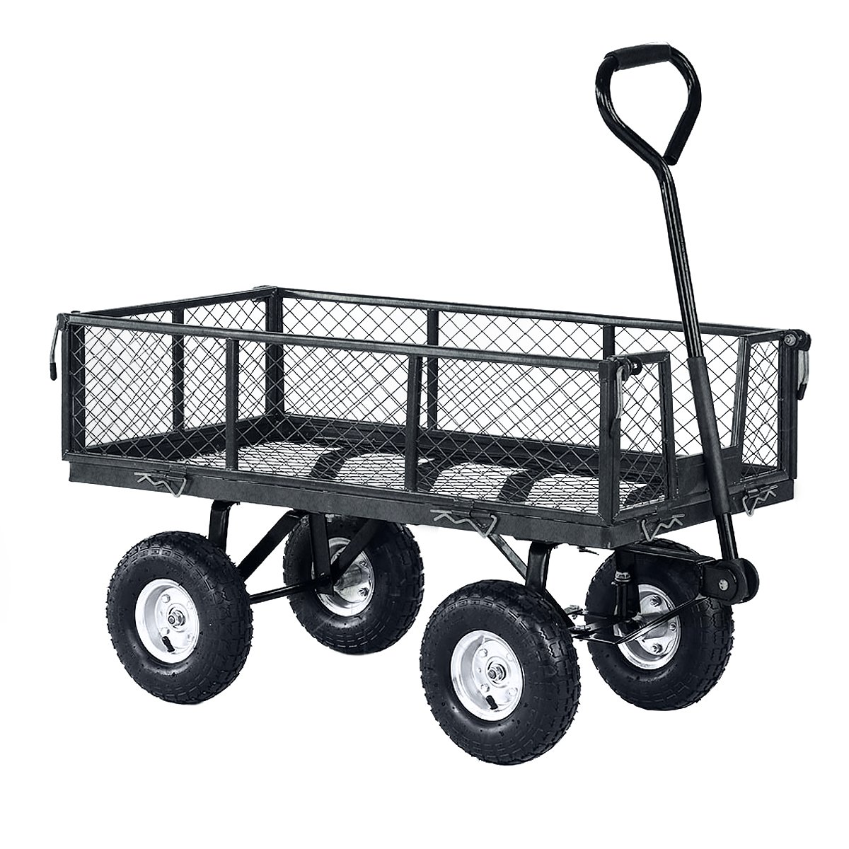 Garden Cart with Mesh Liner Lawn Folding Trolley Hammer 1