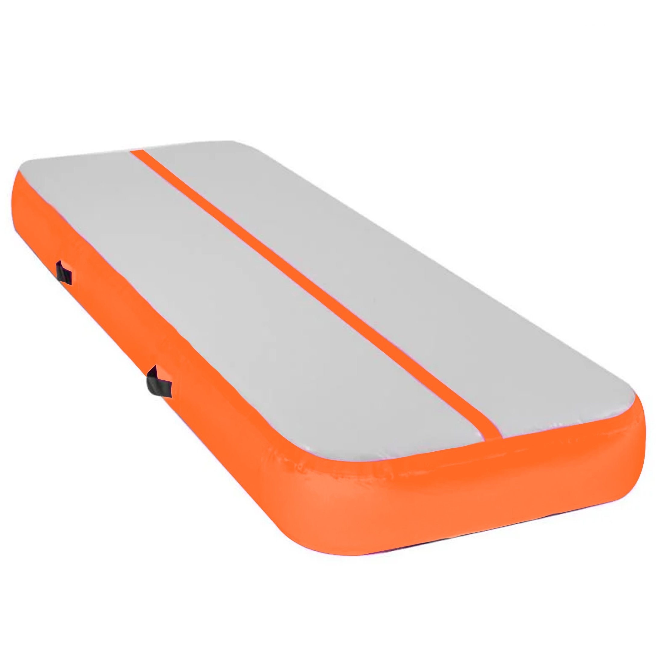 3m x 1m Air Track Inflatable Tumbling Mat Gymnastics - Orange Grey 1