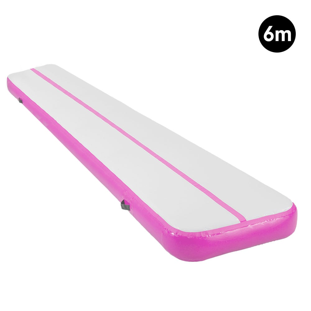 6m x 1m Air Track Inflatable Gymnastics Tumbling Mat - Pink 2