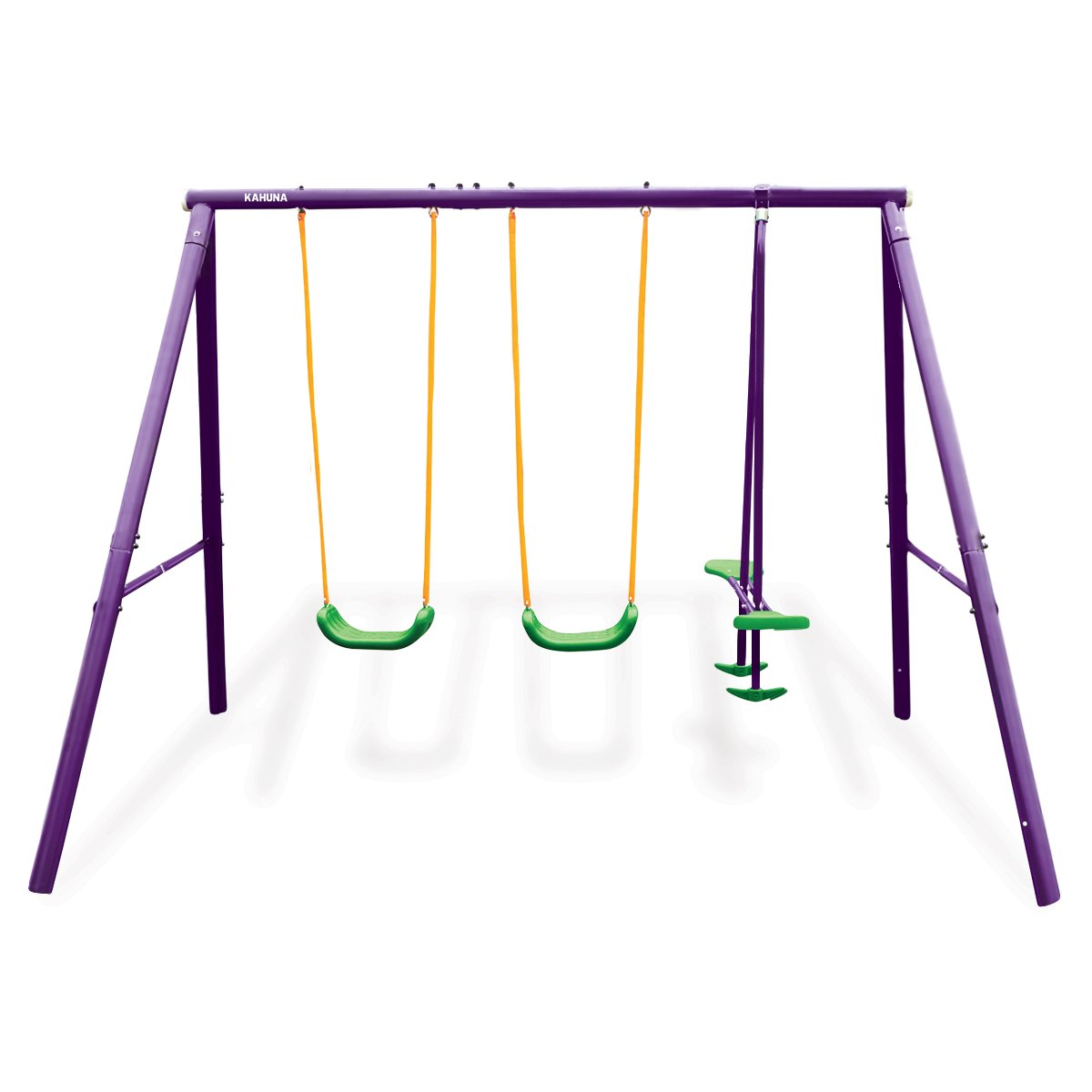 Kahuna Kids 4-Seater Swing Set Purple Green 1