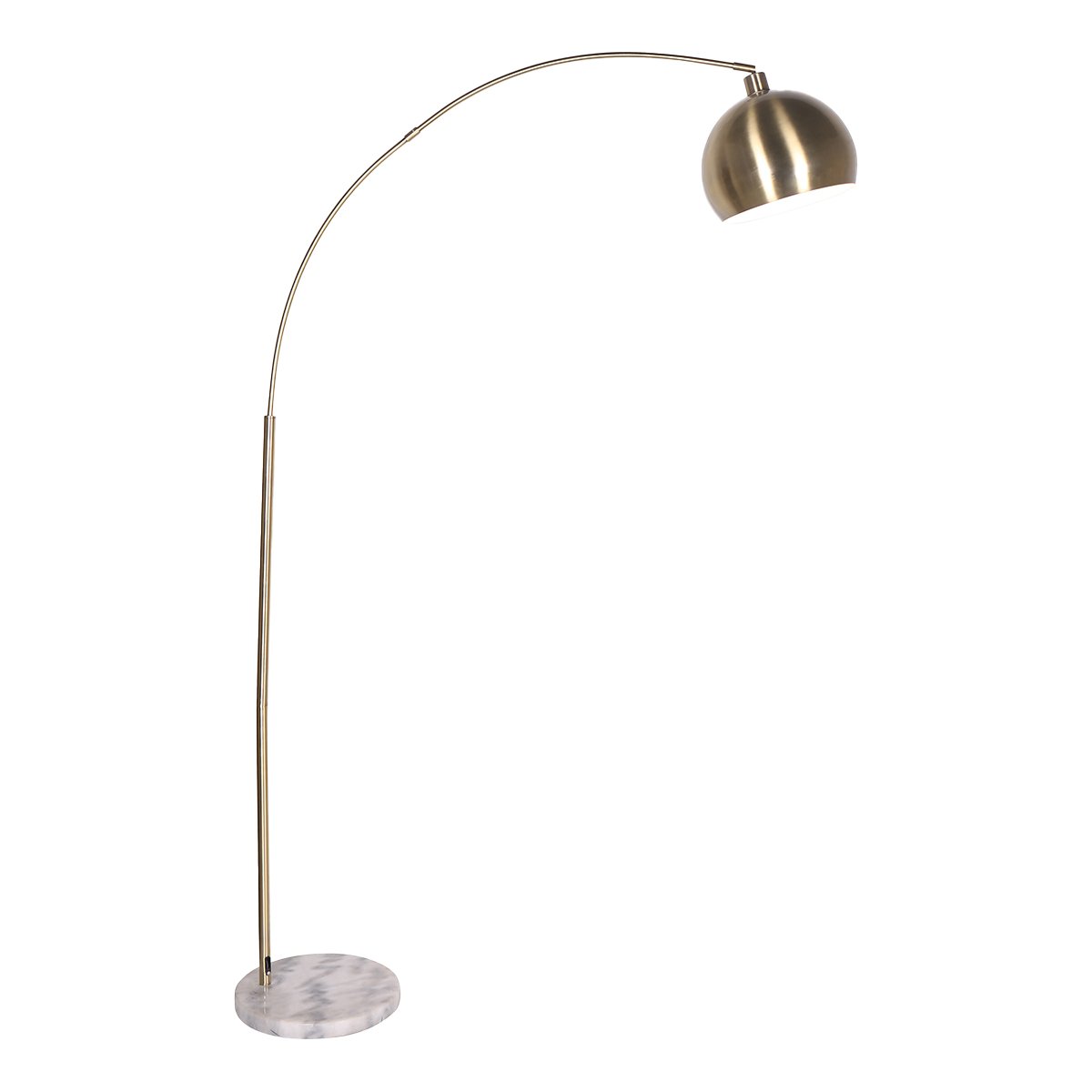 Sarantino Arc Floor Lamp Antique Brass Finish with Marble Base 2