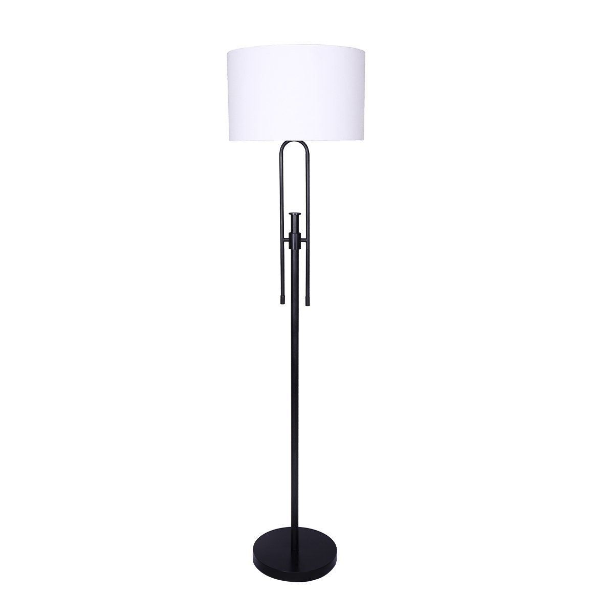 Sarantino Height-Adjustable Metal Floor Lamp Matte Black 1