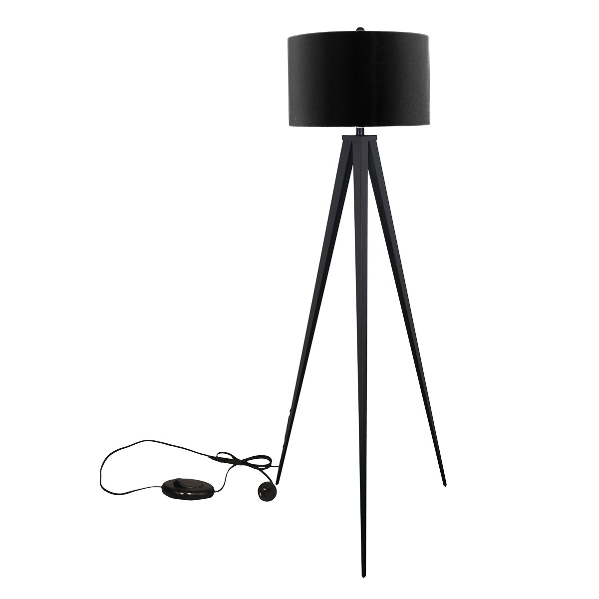 Sarantino Minimalist Modern Tripod Floor Lamp Black 1