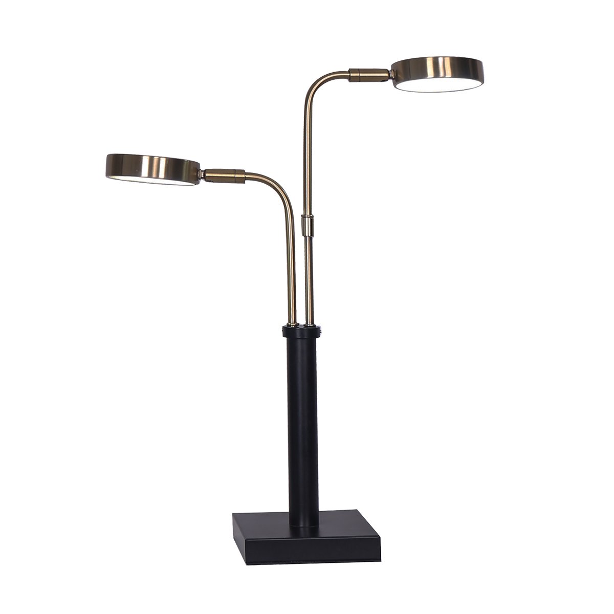Sarantino LED Metal Table Lamp with 2 Lights Brushed Gold Black Finish 1 Sarantino LED Metal Table Lamp with 2 Lights Brushed Gold Black Finish