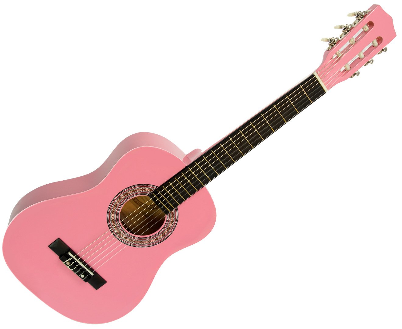 Childrens Guitar Karrera 34in Acoustic Wooden - Pink 1