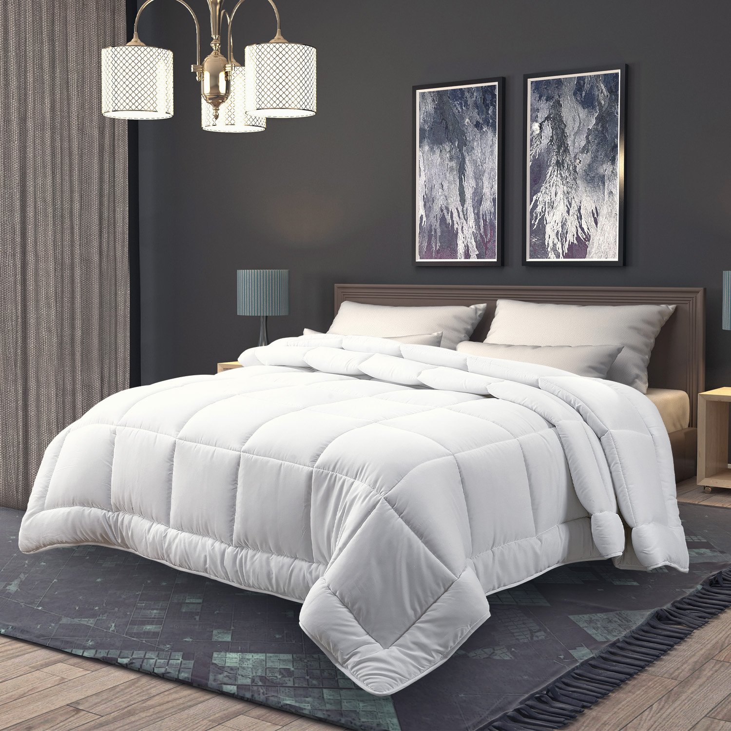 Laura Hill 500GSM Goose Down Feather Comforter Doona - Queen 1 Laura Hill 500GSM Goose Down Feather Comforter Doona - Queen