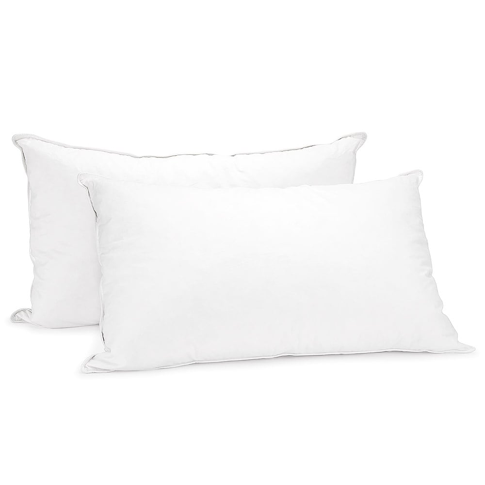 Duck Down Feather Pillow Twin Set - 1.3kg 1