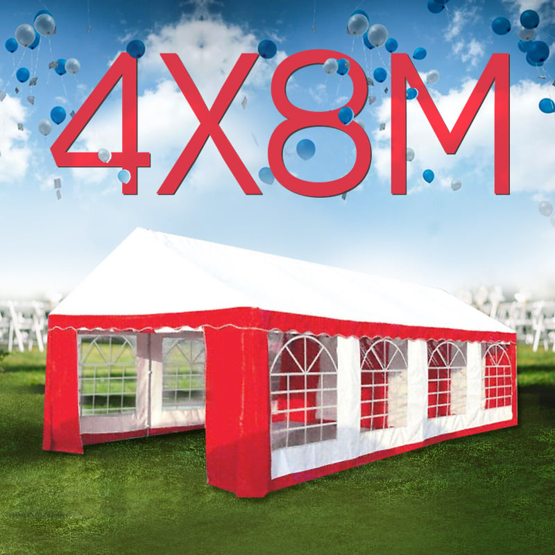 Wallaroo 4x8 Outdoor Event Marquee Tent Red-White 1