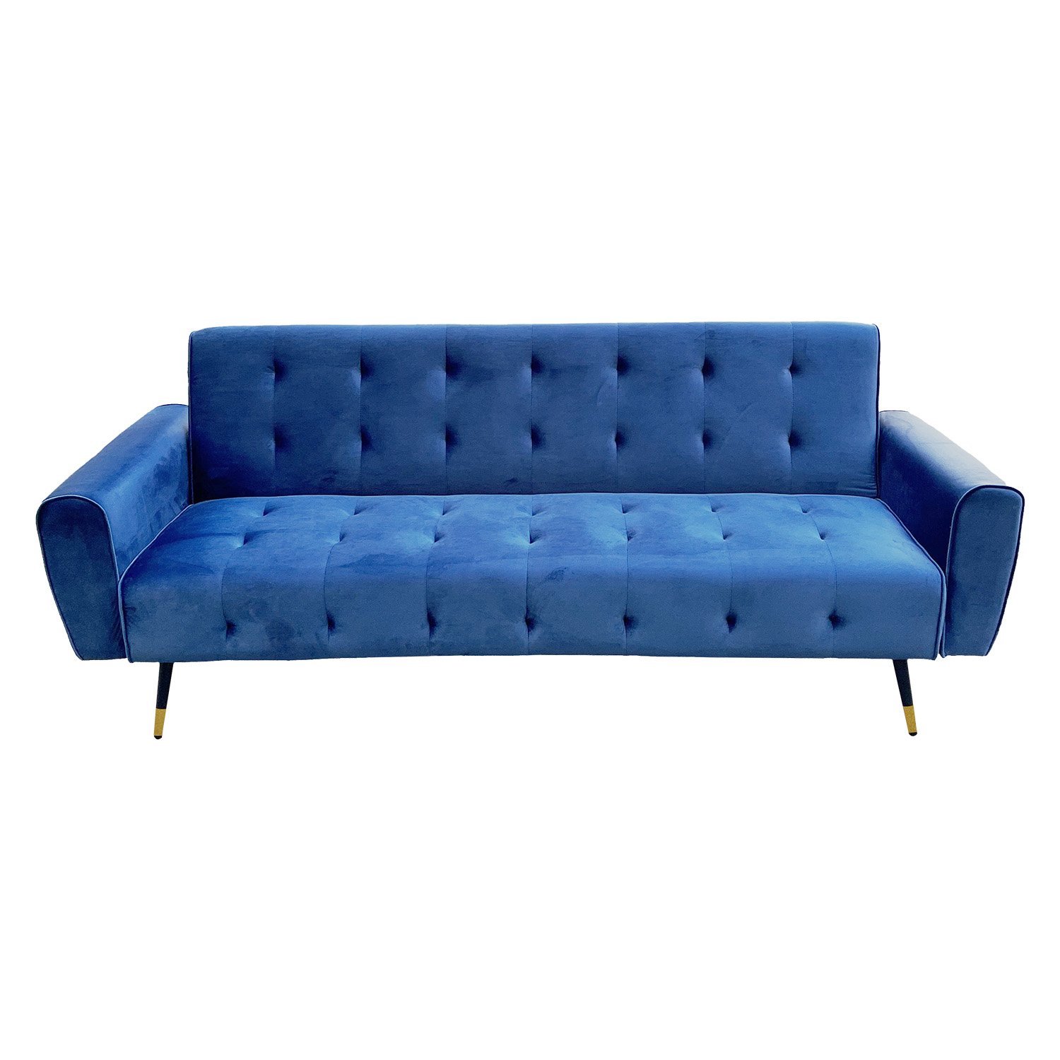 Ava Tufted Velvet Sofa Bed by Sarantino - Blue 1