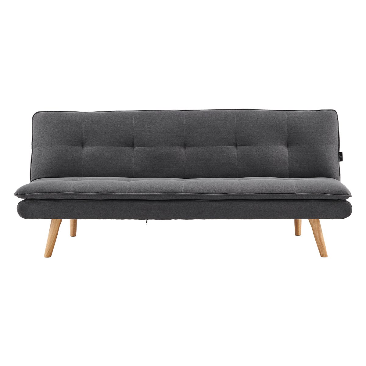 Sarantino 3 Seater Linen Sofa Bed Couch Lounge Futon - Dark Grey 1