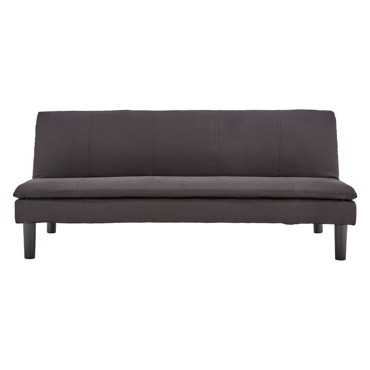 Sarantino 3 Seater Modular Faux Linen Fabric Sofa Bed Couch - Black 1