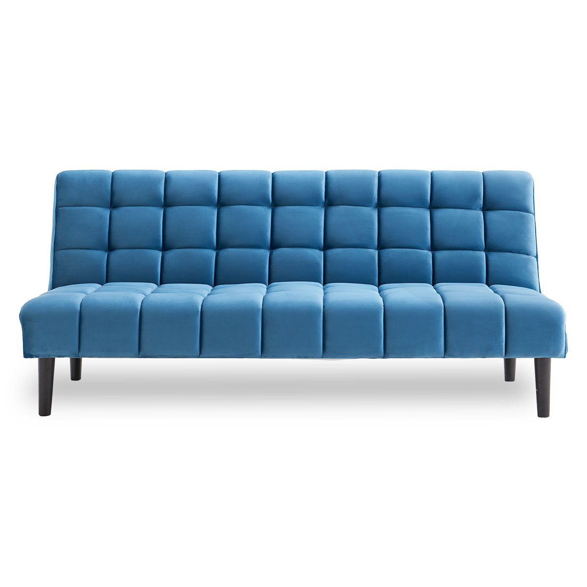 Sarantino Faux Suede Fabric Sofa Bed Furniture Lounge Seat Blue 1