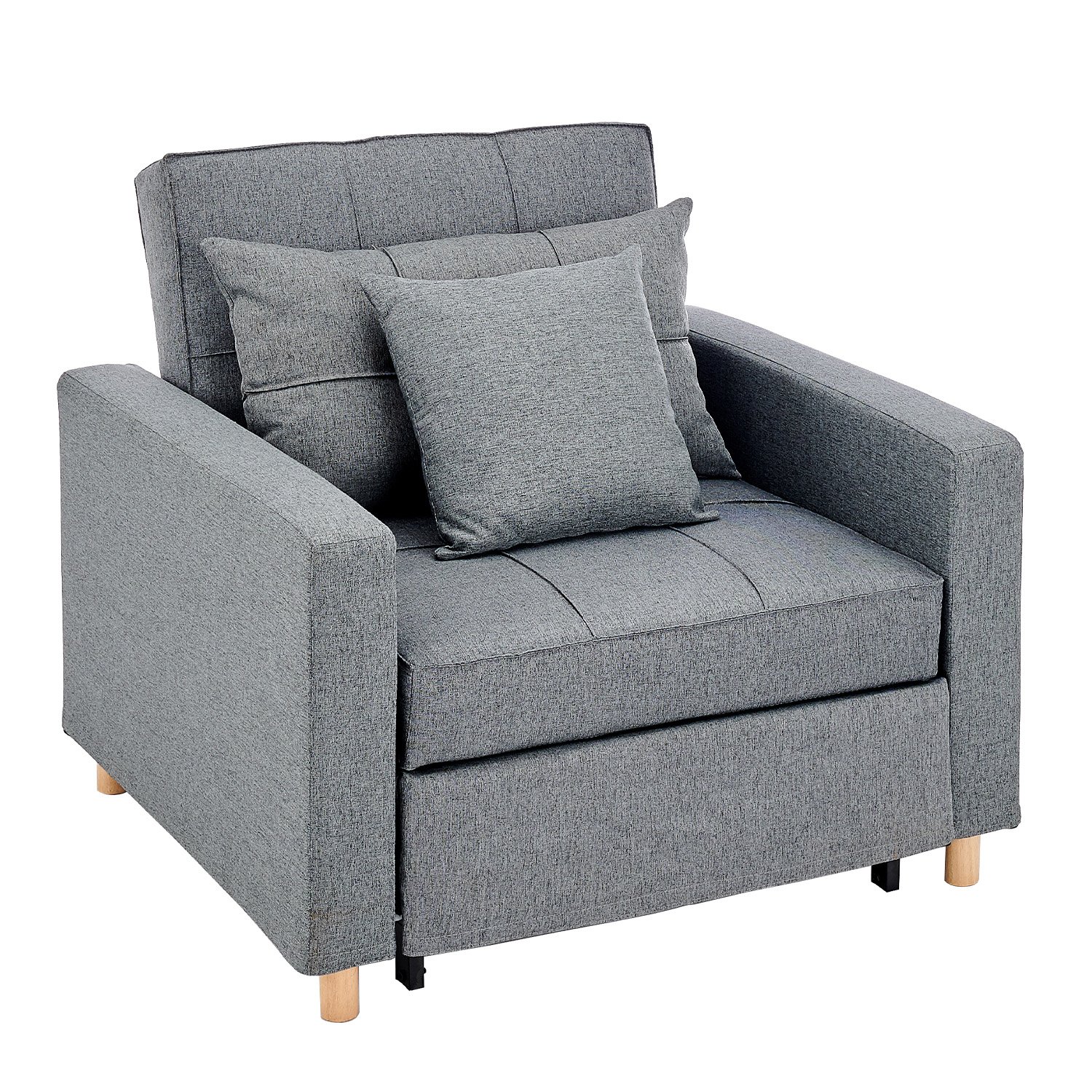 Suri 3-in-1 Convertible Sofa Chair Bed by Sarantino - Grey 1