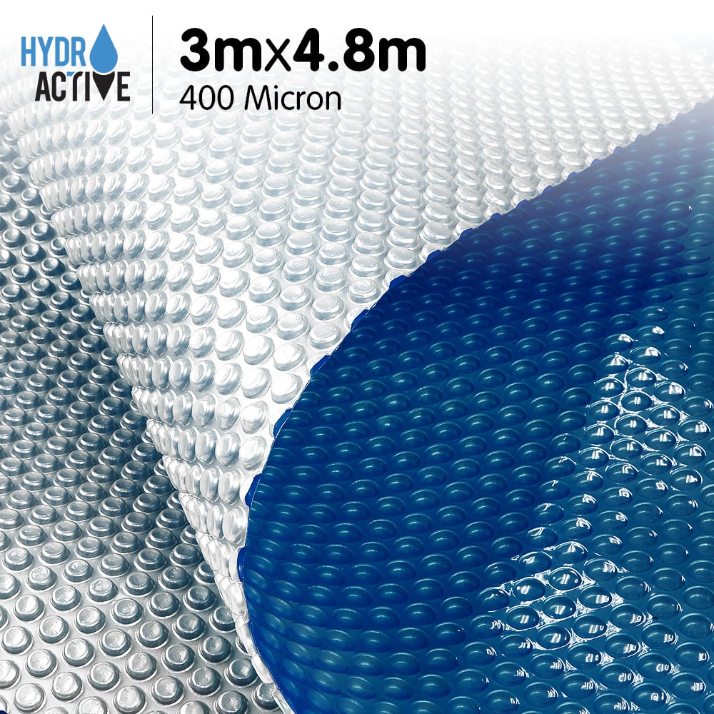 400 Micron Solar Swimming Pool Cover Silver/Blue - 3m x 4.8m 2