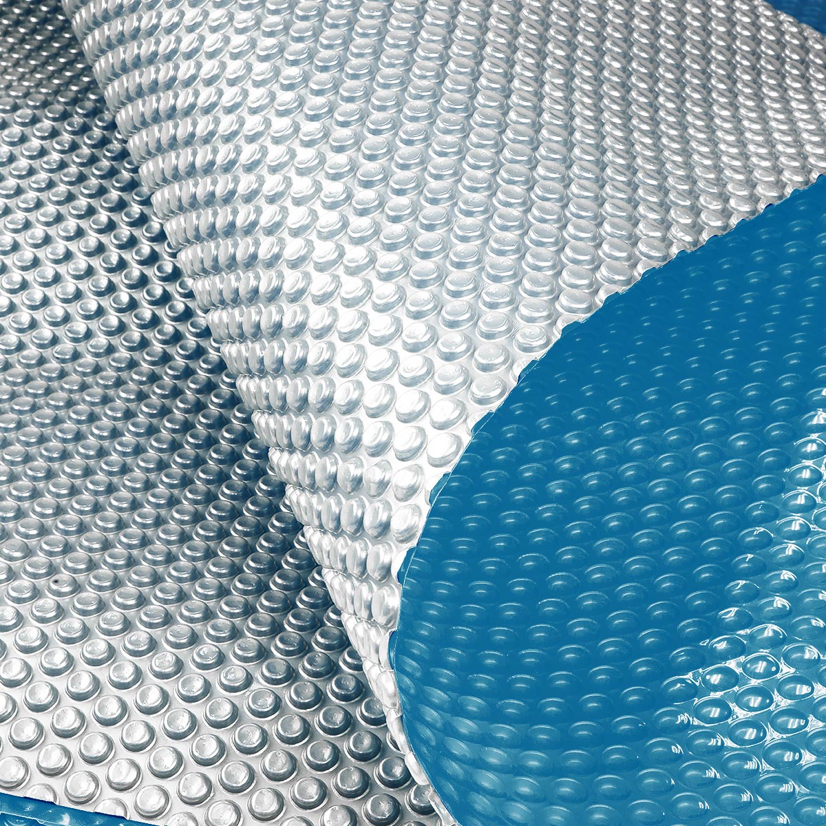 400 Micron Solar Swimming Pool Cover - Blue/Silver 10.5m x 4.2m 1 400 Micron Solar Swimming Pool Cover - Blue/Silver 10.5m x 4.2m
