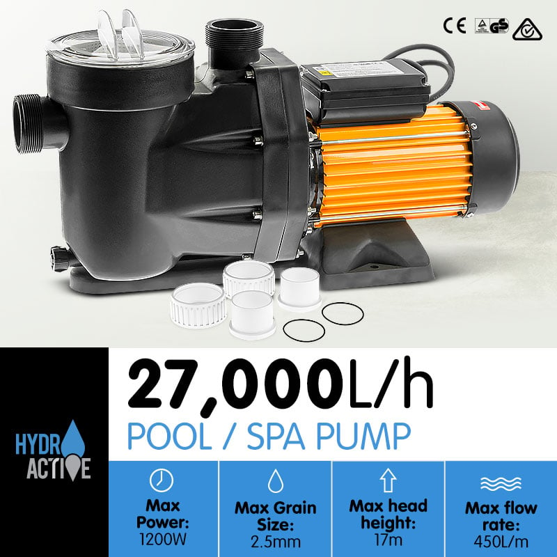HydroActive Swimming Pool Water Pump - 1200W 1