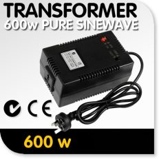 Sinewave Step-Down Transformer: 240v to 120v, 600 watts (4.5 amps)