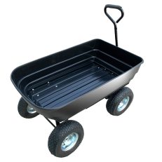 Garden Dump Cart Dumper Wagon Carrier Wheel Barrow  75L