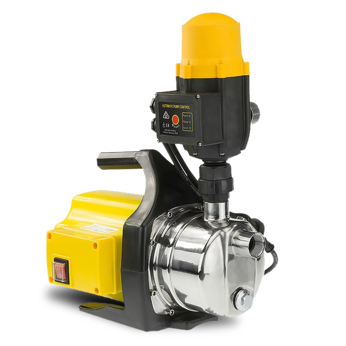1200w Weatherised stainless auto water pump - Yellow 1