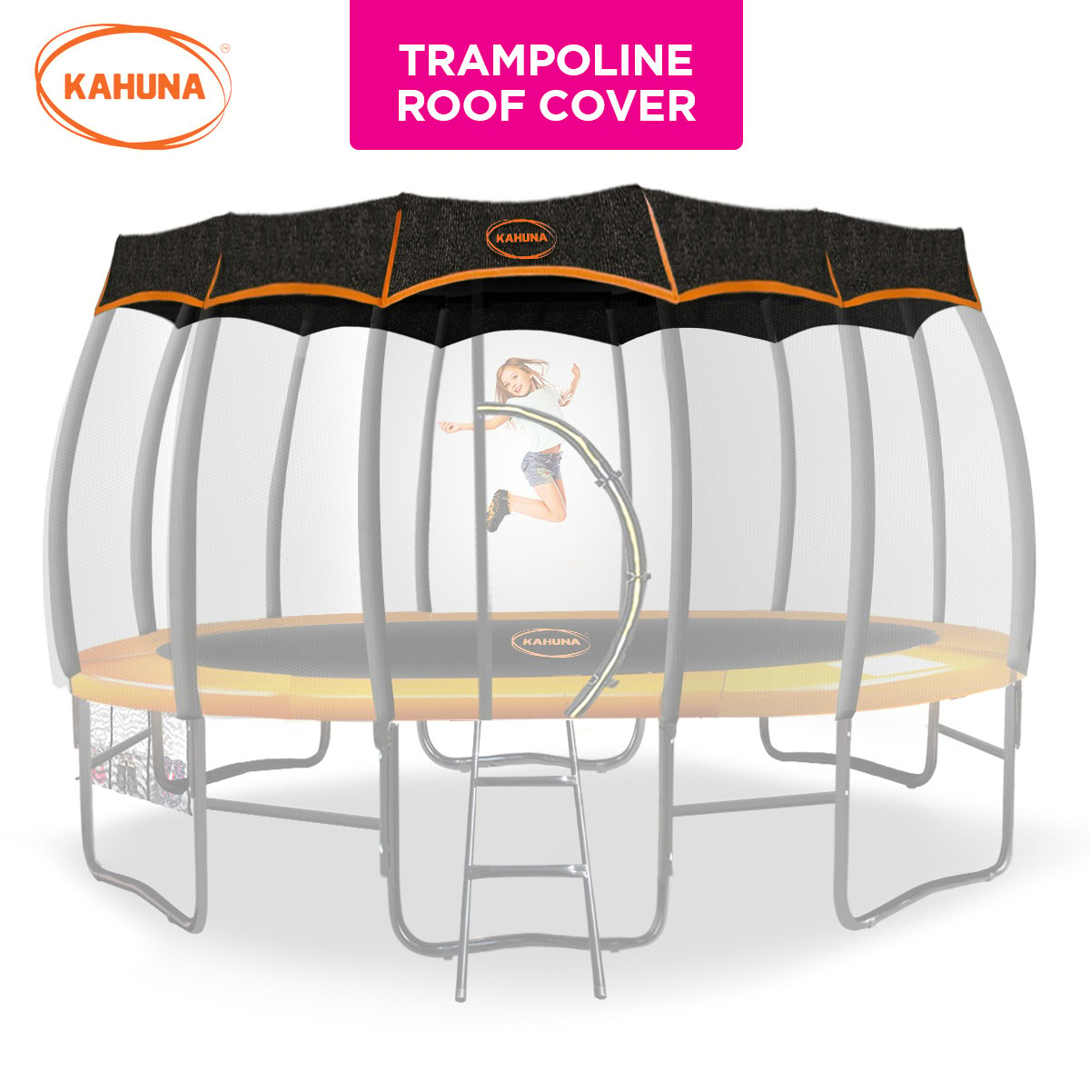 Kahuna 12ft Removable Twister Trampoline Roof Shade Cover 1