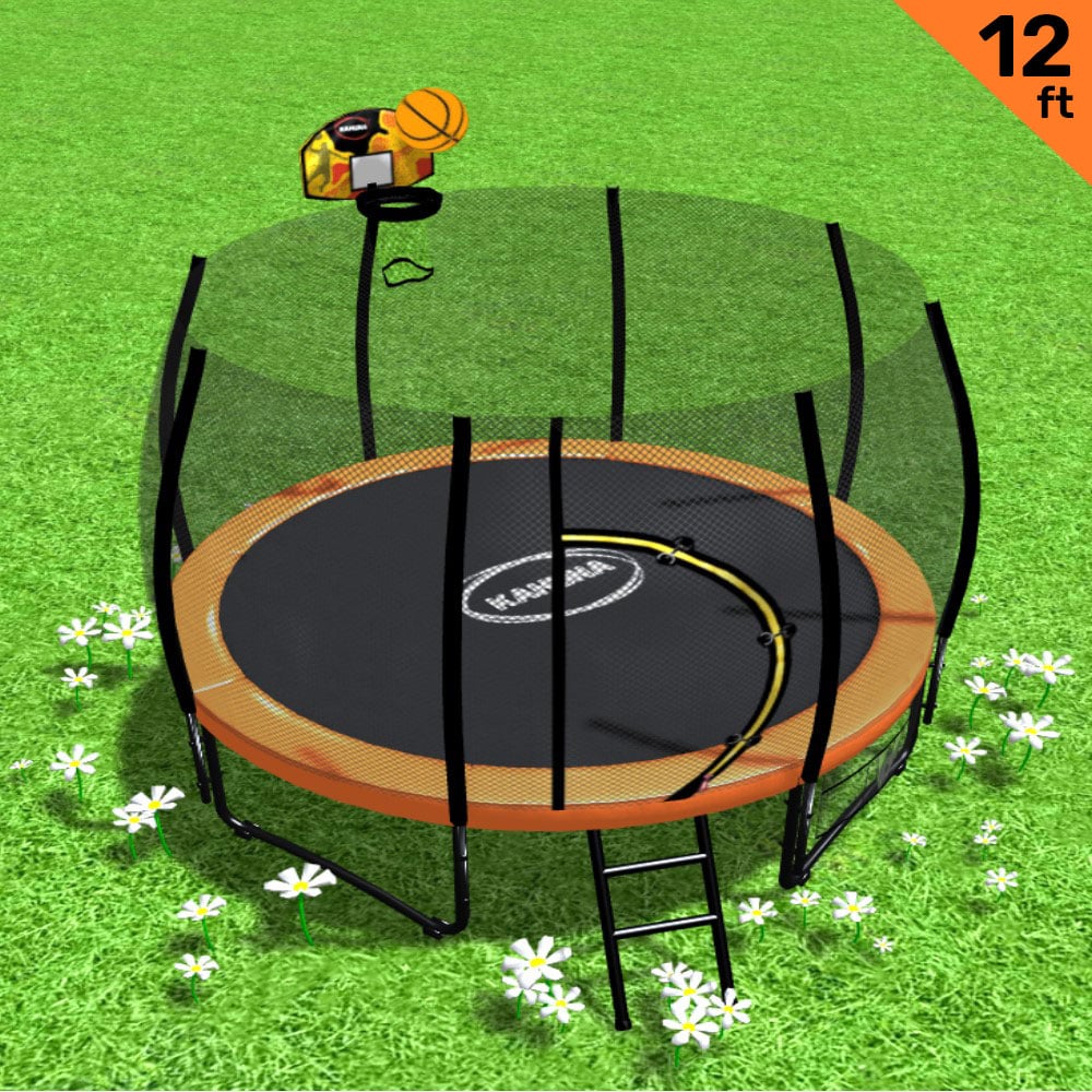 Kahuna 12ft Springless Trampoline With Basketball Set Dr Techlove