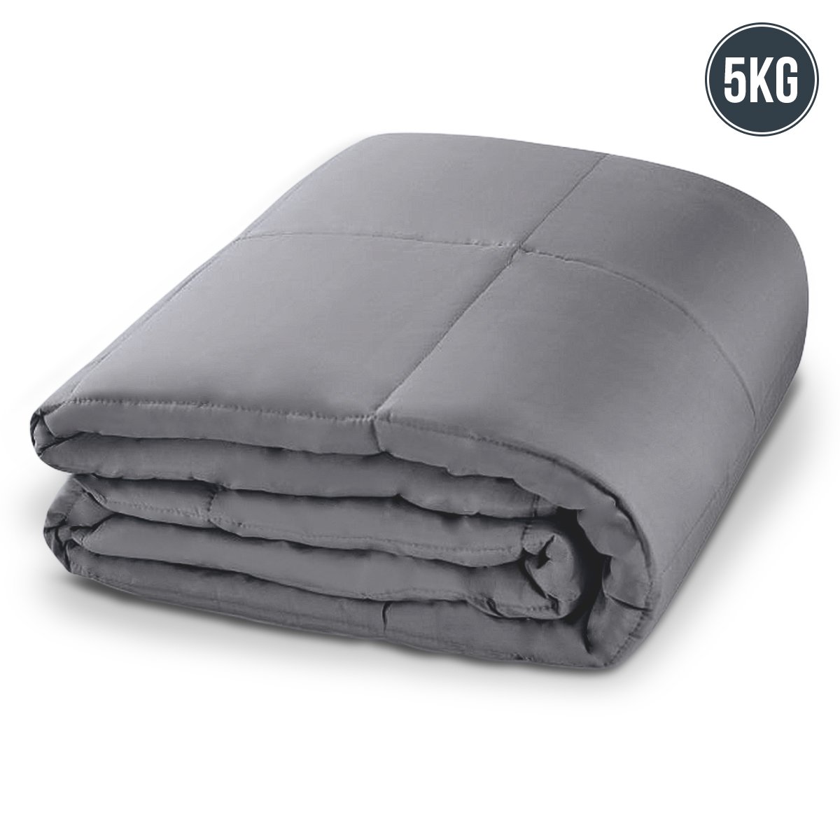 Laura Hill Weighted Blanket Heavy Quilt Doona 5Kg - Grey 1 Laura Hill Weighted Blanket Heavy Quilt Doona 5Kg - Grey