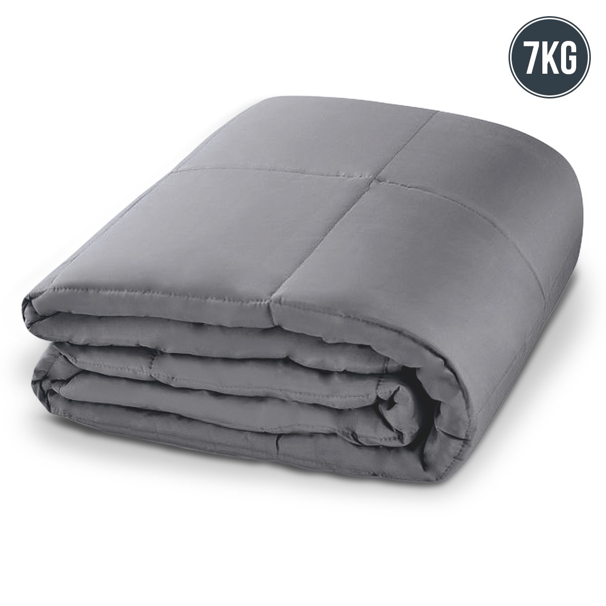 Laura Hill Weighted Blanket Heavy Quilt Doona 7Kg - Grey 1 Laura Hill Weighted Blanket Heavy Quilt Doona 7Kg - Grey