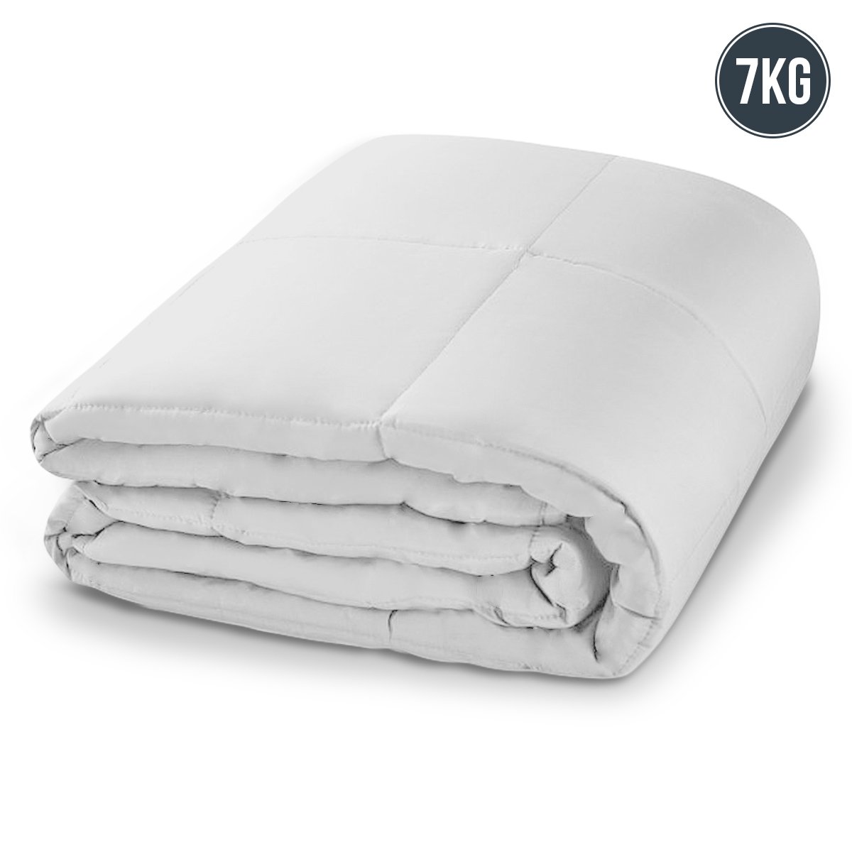 Laura Hill Weighted Blanket Heavy Quilt Doona 7Kg - White 1